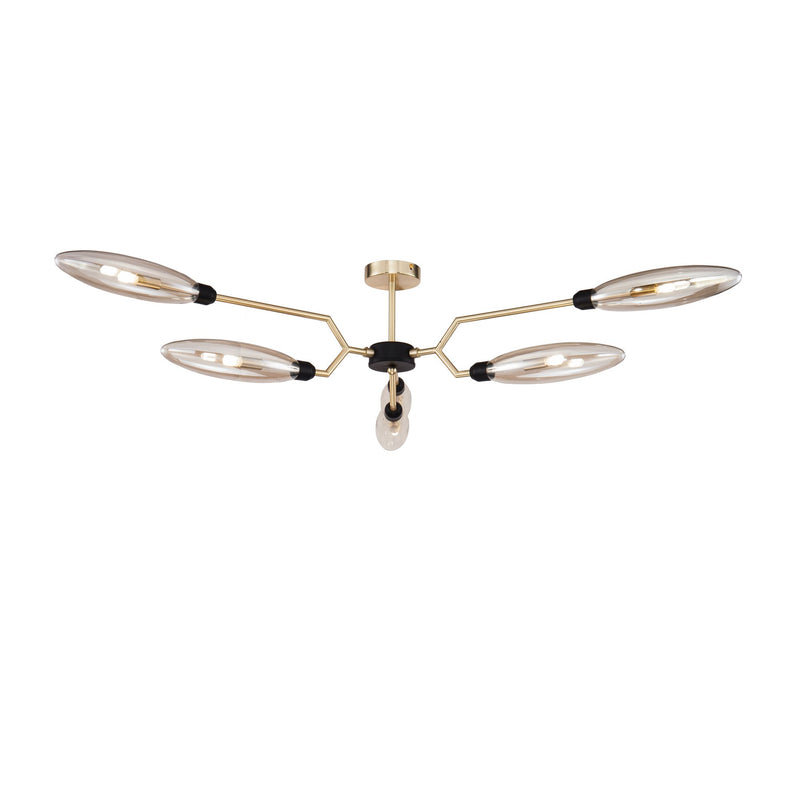 Plafoniera Modern in Metallo Ventura Opaco Oro-1