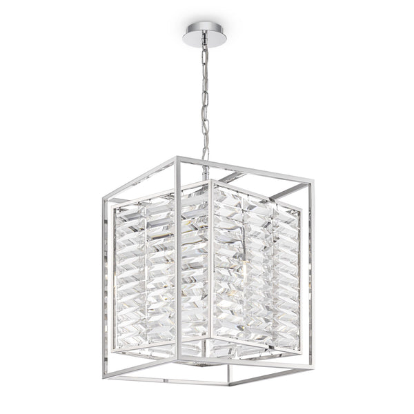 sconto Neoklassizistische Pendelleuchte aus Tening Chrome Metal