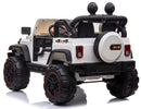 Macchina Elettrica per Bambini 2 Posti Maxi Fuoristrada 12V Happy Kids Bianca-4