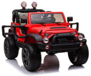 Macchina Elettrica per Bambini 2 Posti Ruote EVA Maxi Fuoristrada 12V Happy Kids Rossa-6