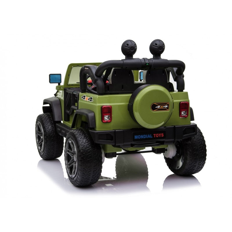 Macchina Elettrica per Bambini 2 Posti Ruote EVA Maxi Fuoristrada 12V Verde-1