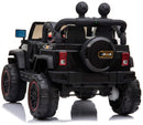 Macchina Elettrica per Bambini 2 Posti Maxi Fuoristrada 12V Happy Kids Nera-4