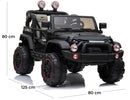Macchina Elettrica per Bambini 2 Posti Maxi Fuoristrada 12V Happy Kids Nera-5