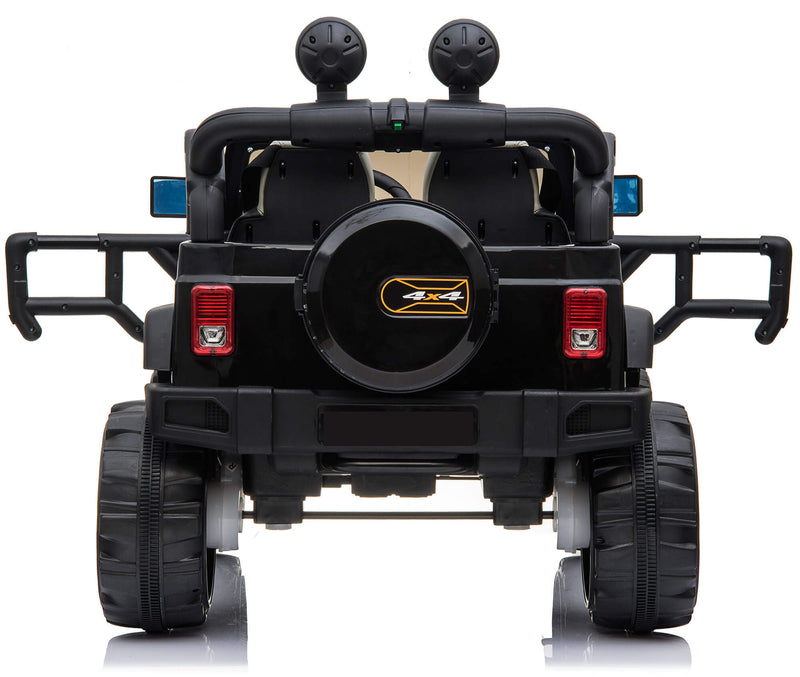 Macchina Elettrica per Bambini 2 Posti Maxi Fuoristrada 12V Happy Kids Nera-9