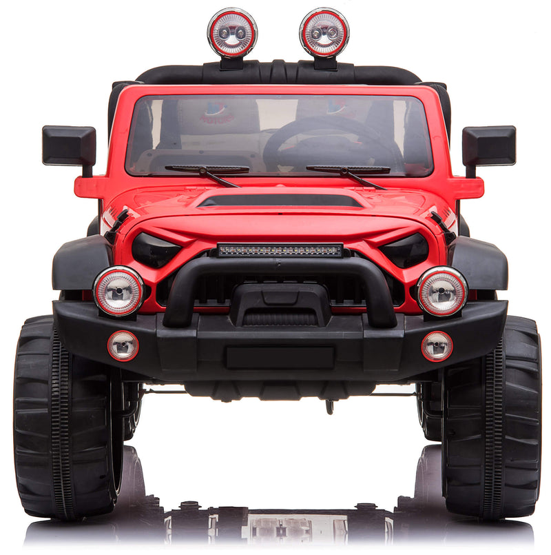 Macchina Elettrica per Bambini 2 Posti Maxi Fuoristrada 12V Happy Kids Rossa-2