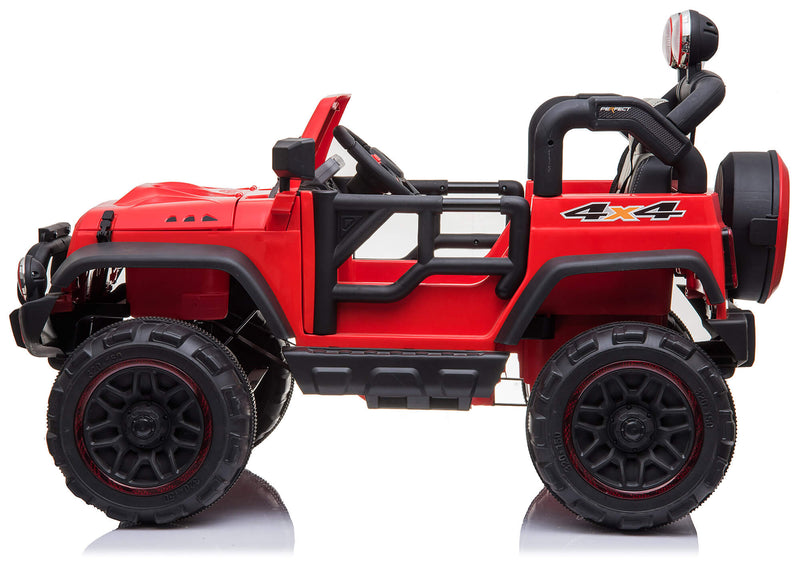 Macchina Elettrica per Bambini 2 Posti Maxi Fuoristrada 12V Happy Kids Rossa-3