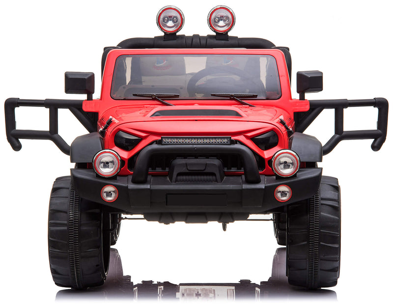 Macchina Elettrica per Bambini 2 Posti Maxi Fuoristrada 12V Happy Kids Rossa-5