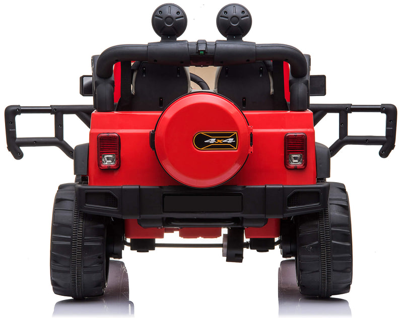 Macchina Elettrica per Bambini 2 Posti Maxi Fuoristrada 12V Happy Kids Rossa-7