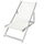 Klappbarer Liegestuhl 3 Positionen aus Aluminium und weißem Textilene