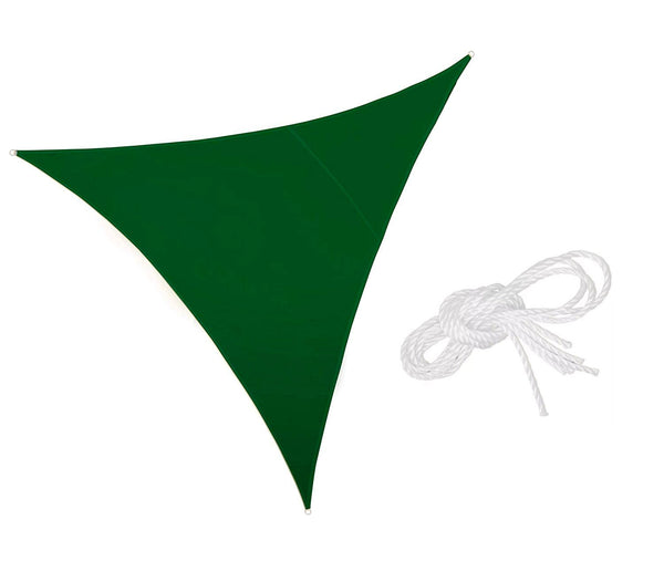 Dreieckiges Sonnensegel 5x5x5m mit grünem Seil prezzo