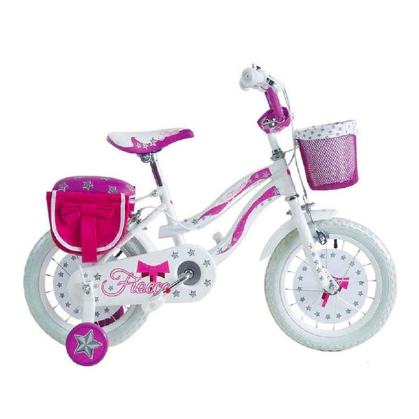 Fahrrad für Mädchen 16" 2 Bogenbremsen BKT Weiß und Rosa prezzo