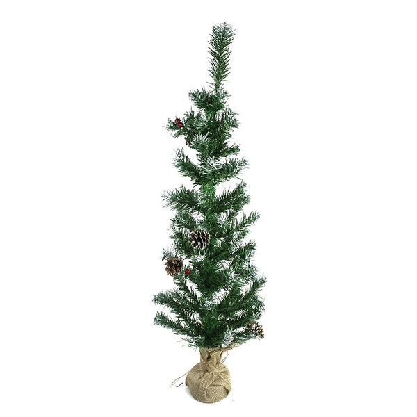 Weihnachtsbaum 90H cm mit Tannenzapfen und Sockel aus künstlicher Tannenjute online