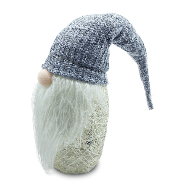Weihnachtswichtel H87 cm mit Lichtern und grauem Hut online
