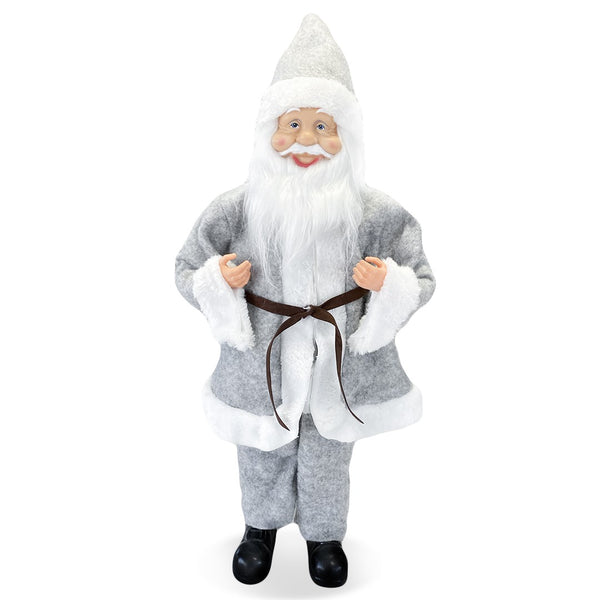 Weihnachtsmann-Puppe H50 cm mit grauen Mini-Glühwürmchen acquista