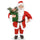 Weihnachtsmannpuppe H90 cm mit Lichtern und Geräuschen Rot
