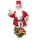 Weihnachtsmannpuppe H80 cm mit Lichtern und roter und grauer Bewegung