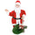 Weihnachtsmannpuppe H80 cm mit Geräuschen und Bewegung Rot