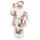 Weihnachtsmann H80 cm mit Lichtern und rosa Bewegung