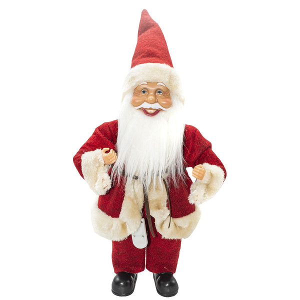 prezzo Weihnachtsmannpuppe H40 cm mit roten und cremefarbenen Mini-Glühwürmchen