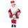 Spieluhr Weihnachtsmann H45 cm Rot und Grau mit Geräuschen und Bewegung