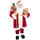 Weihnachtsmannpuppe H90 cm mit Lichtern und Geräuschen Rot