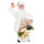Weihnachtsmann-Puppe H80 mit Lichtern und weiß-goldenem Uhrwerk