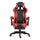 Ergonomischer Gaming-Stuhl 66 x 60 x 134 cm mit Fußstütze aus rotem Kunstleder