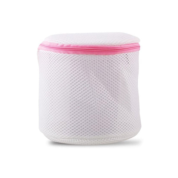online Wäschesack für Waschmaschine 20x25 cm aus Mesh mit rosa Reißverschluss