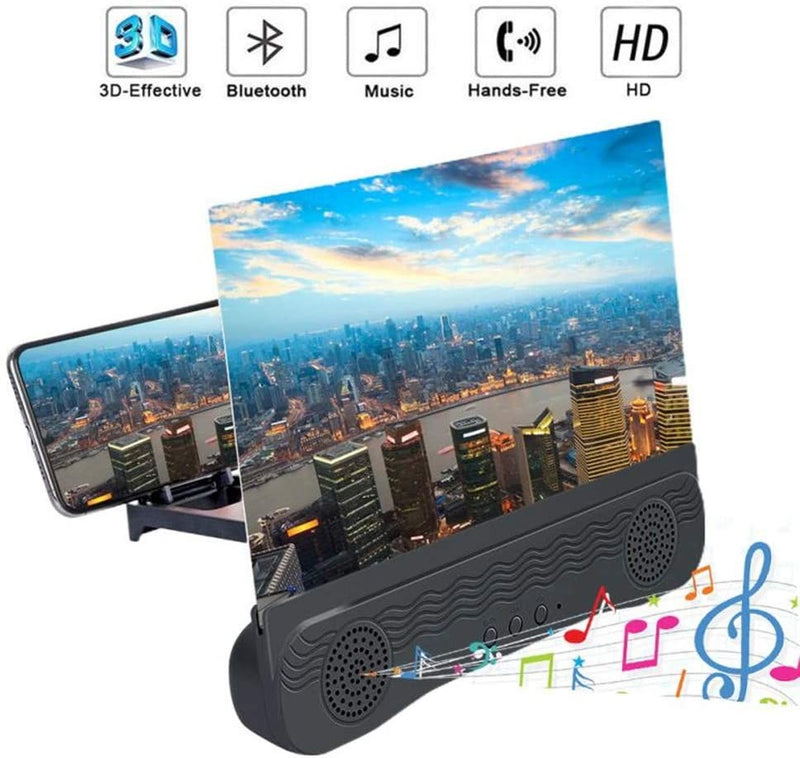 Lente 3D per Smartphone 12" Ricaricabile USB con Amplificatore Audio e Video-3