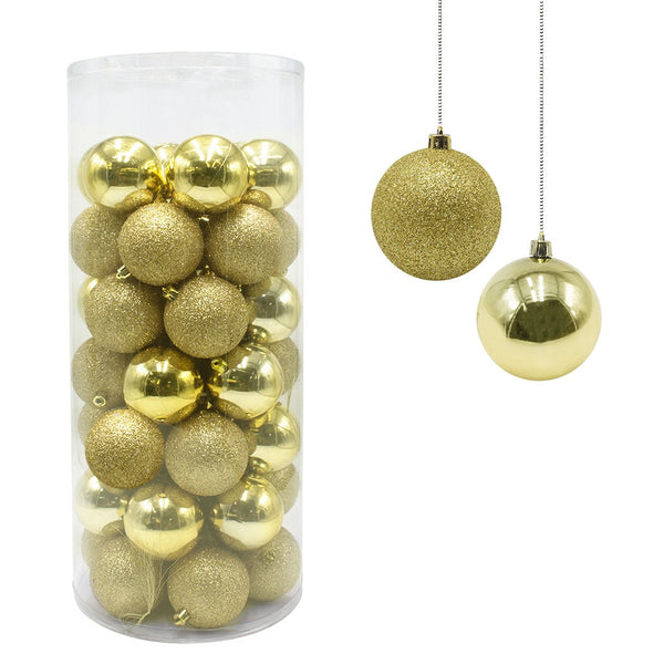 prezzo Set mit 48 goldenen Deko-Kugeln Ø 7 cm für den Weihnachtsbaum