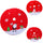 Sockelabdeckung für Weihnachtsbaum in Rot Verschiedene Charaktere Stoff cm Ø100