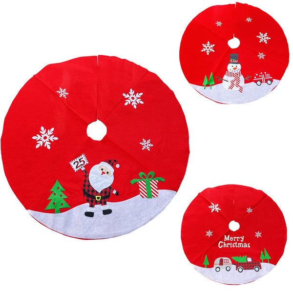 Sockelabdeckung für Weihnachtsbaum in Rot Verschiedene Charaktere Stoff cm Ø100 prezzo