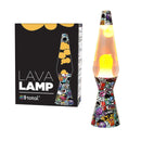 Lampada Lava Lamp 40cm Fantasia Graffiti e Magma Giallo-2