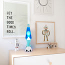 Lampada Lava Lamp 40cm Base Azzurra con Panda e Magma Blu-2