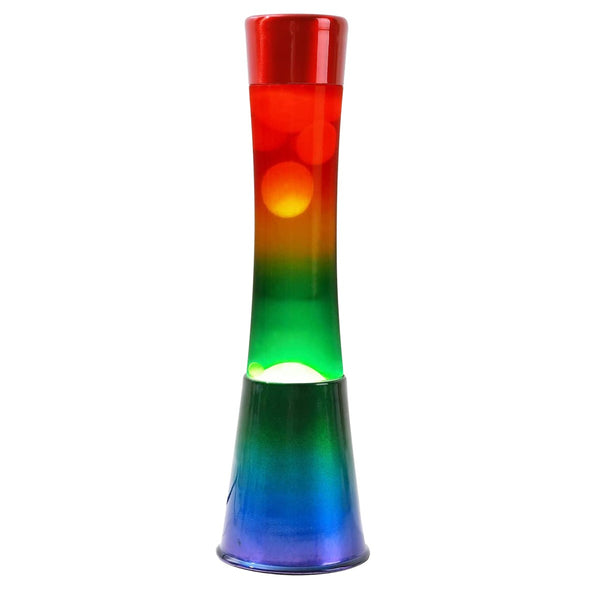 Lavalampe 40cm Basis Rainbow und Multicolor Magma prezzo