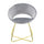 Gepolsterter Sessel 66x65x68 cm in grauem Stoff mit Samteffekt