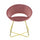 Gepolsterter Sessel 66 x 65 x 68 cm in Stoff mit Samteffekt in Altrosa