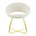 Gepolsterter Sessel 66 x 65 x 68 cm aus beigem Stoff mit Samteffekt