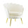 Gepolsterter Sessel mit Schalenrücken in Velvet Beige Gold Feet