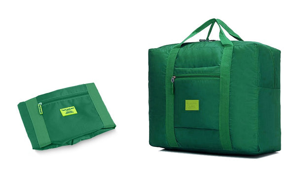 sconto Wasserdichte faltbare Handgepäcktasche mit Trolleyhalter Grün