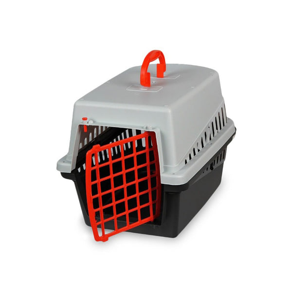 online Reisetasche mit Kunststoffgitter für Hunde und Katzen 50 cm Rot