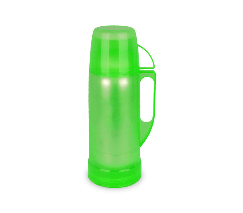 Thermos per bevande welkhome rivestito in plastica colorata 450 ml Verde-1