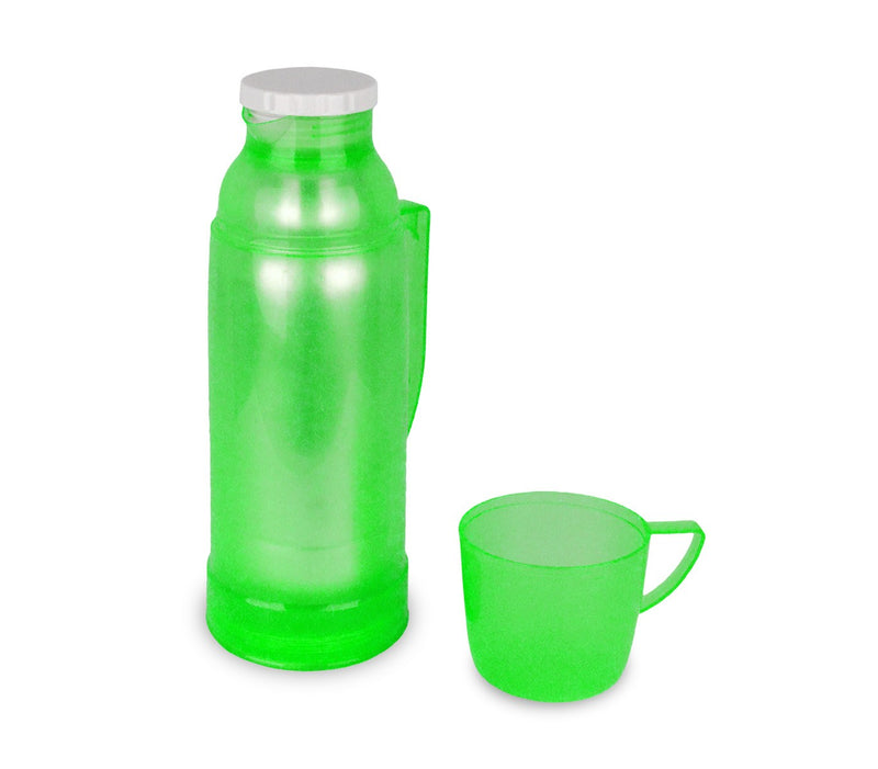 Thermos per bevande welkhome rivestito in plastica colorata 450 ml Verde-2