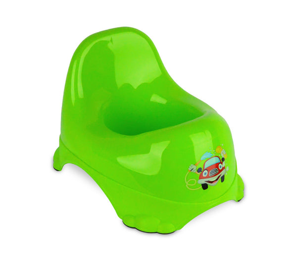 online Töpfchen für Kinder 25x22 cm aus farbigem Kunststoff mit rutschfesten Gummiauflagen Grün