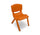 Gartenstuhl für Kinder 26x30x50 cm aus orangefarbenem Kunststoff
