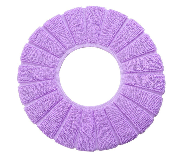 online WC-Sitzkissen für warmen und rutschfesten WC-Sitz aus violetter Mikrofaser
