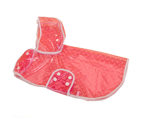 Regenmantel für Hunde und Katzen Größe S mit rosa Regenkapuze sconto