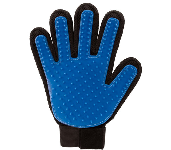 Blauer Handschuh zum Entfernen von Tierhaaren mit Massagebürste acquista