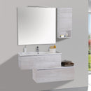 Mobile da Bagno Sospeso 100cm Pensile P18cm Mazzoni Boston 15 Bianco Frassinato-1