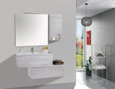 Mobile da Bagno Sospeso 100cm Pensile P18cm Mazzoni Boston 15 Bianco Frassinato-2